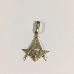 14k Yellow Gold Masonic Illuminati Pendant